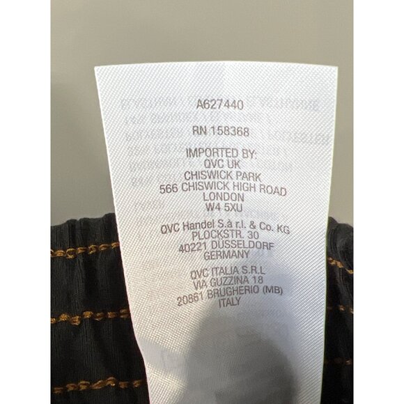 Women With Control Regular Faux Drawstring Waist Pants with Pockets Black Medium - Picture 6 of 7